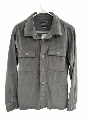 Valor‎ Collective Men's Gray Corduroy Shacket Overshirt Jacket Size Small New